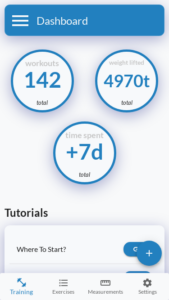 Create and track workout programs